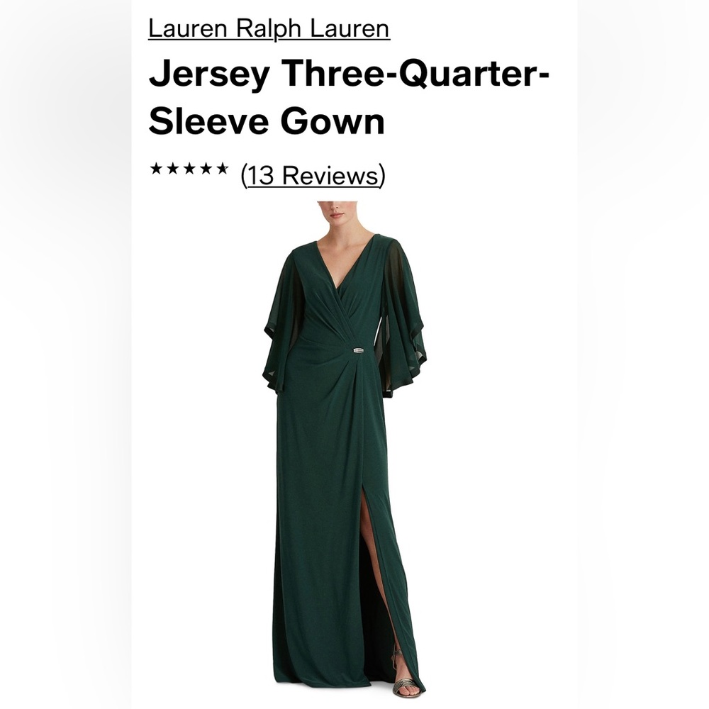 Lauren Ralph Lauren emerald green long dress